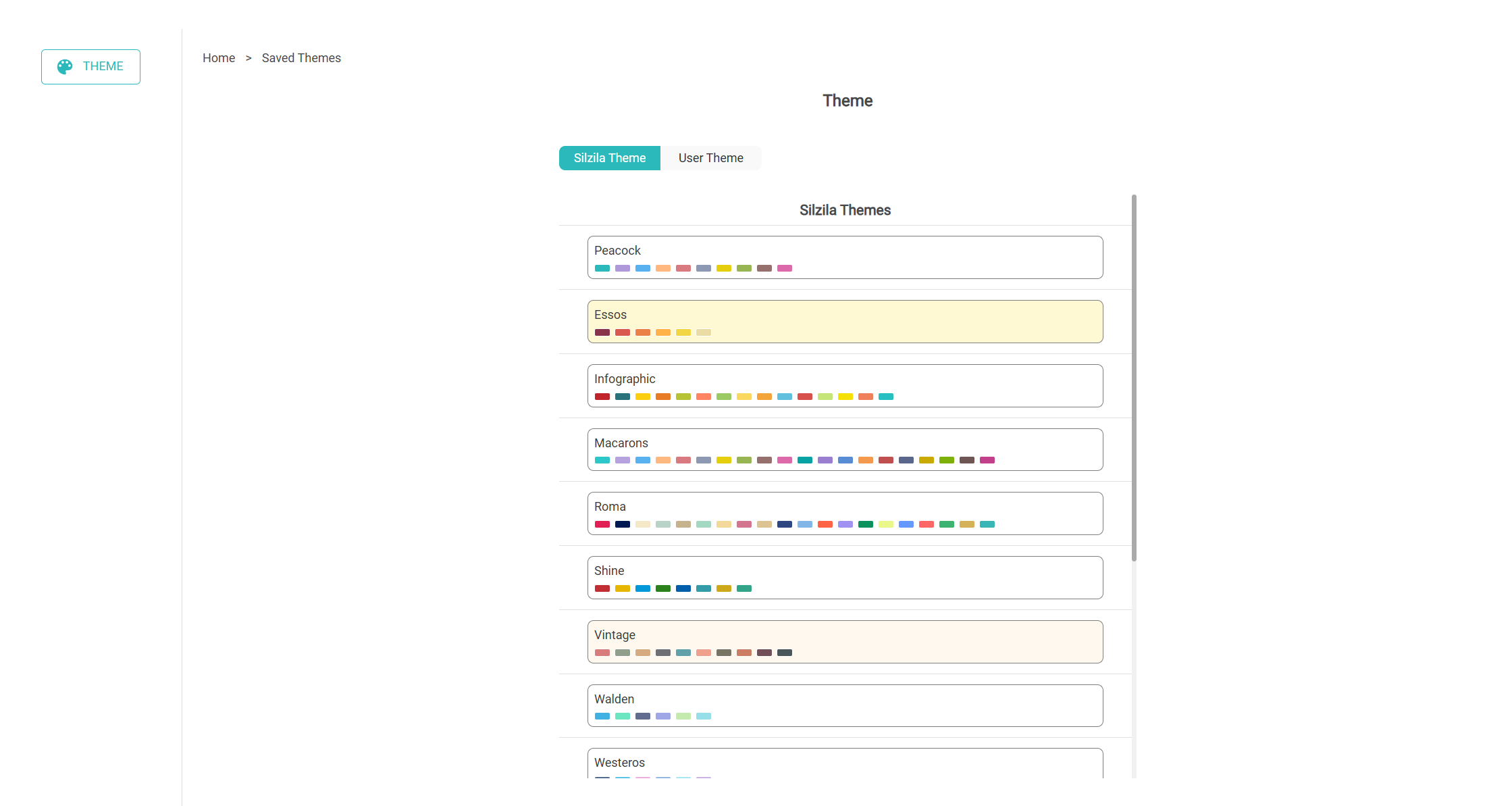 Silzila Default Themes